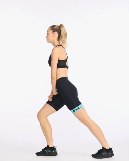 2XU South Africa - Womens Core 7 Inch Tri Short - Black/Porcelain