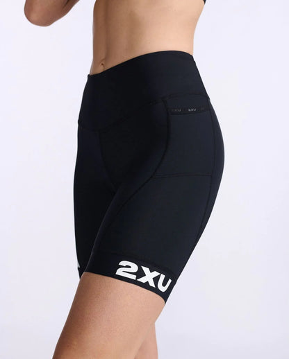 2XU Core 7 Inch Women's Tri Short - Black/White