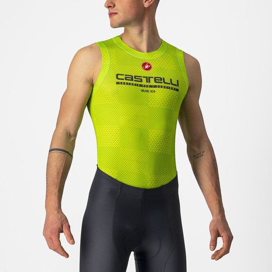 CASTELLI Core Mesh Sleeveless Base Layer - Electric Lime