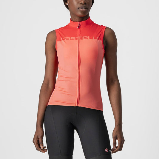 CASTELLI Velocissima Sleeveless Women's Jersey - Coral Flash / Brilliant Pink