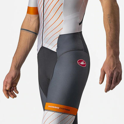 CASTELLI Free Sanremo Men's SS Suit - Silver Gray / Brilliant Orange