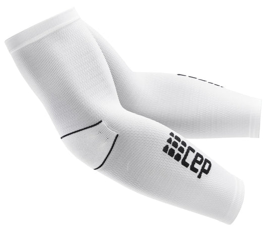 CEP Compression Arm Sleeves Unisex - White / Black Length 1 (43 - 51cm)