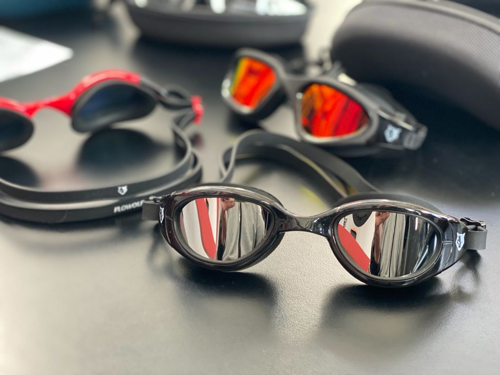 FLOWOLF FH2 Open Water Goggles - Black / Mirror