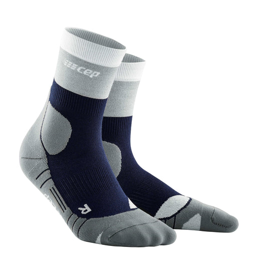 CEP Hiking Light Merino Mid Cut Sock Men's - Merino Blue /Gray