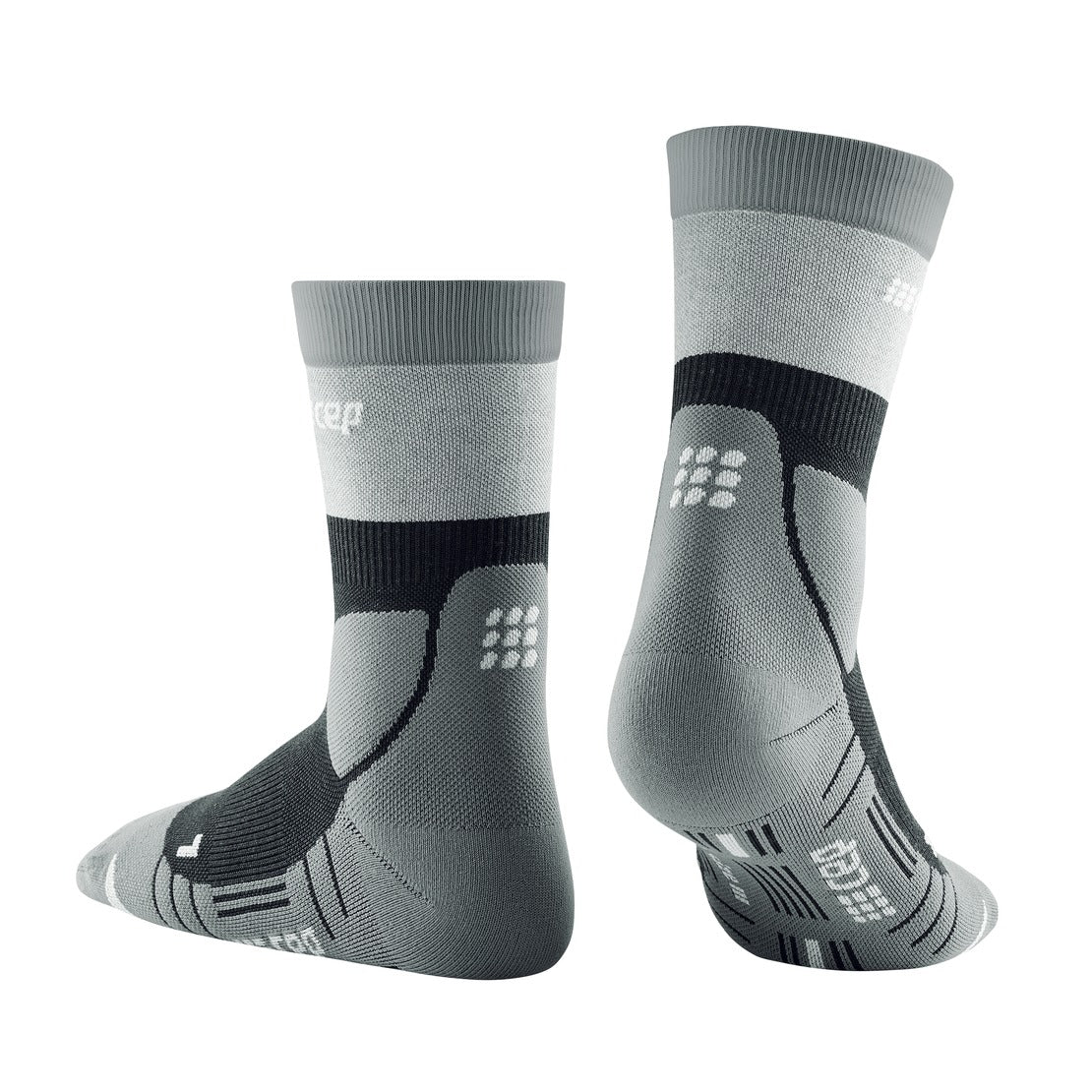 CEP Hiking Light Merino Mid Cut Sock Men's - Stone Gray /Gray