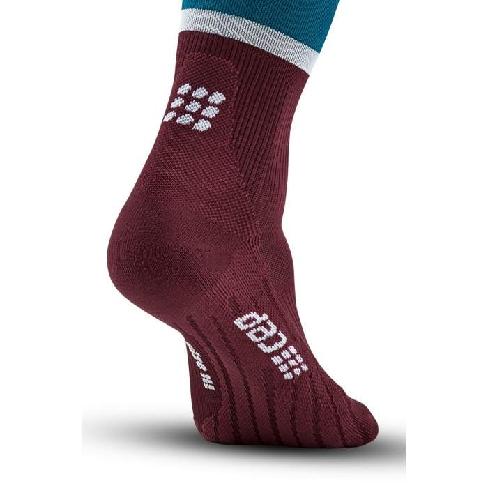 CEP Run Compression Socks Tall Men's - Petrol / Dark Red
