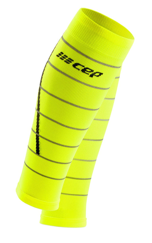 CEP Reflective Compression Calf Sleeve Women's - Neon Yellow