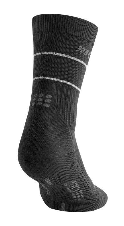 CEP Reflective Compression Socks Men's Mid Cut - Black