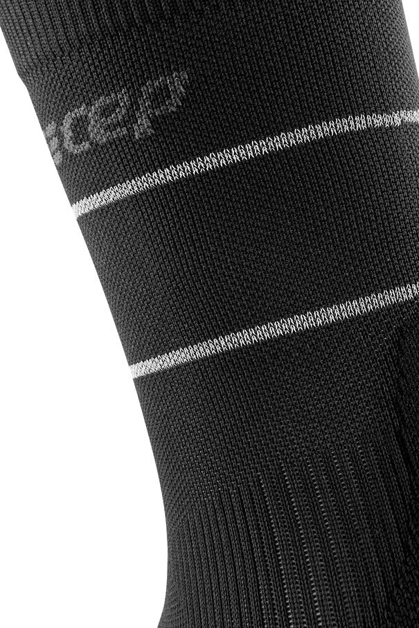 CEP Reflective Compression Socks Men's Mid Cut - Black