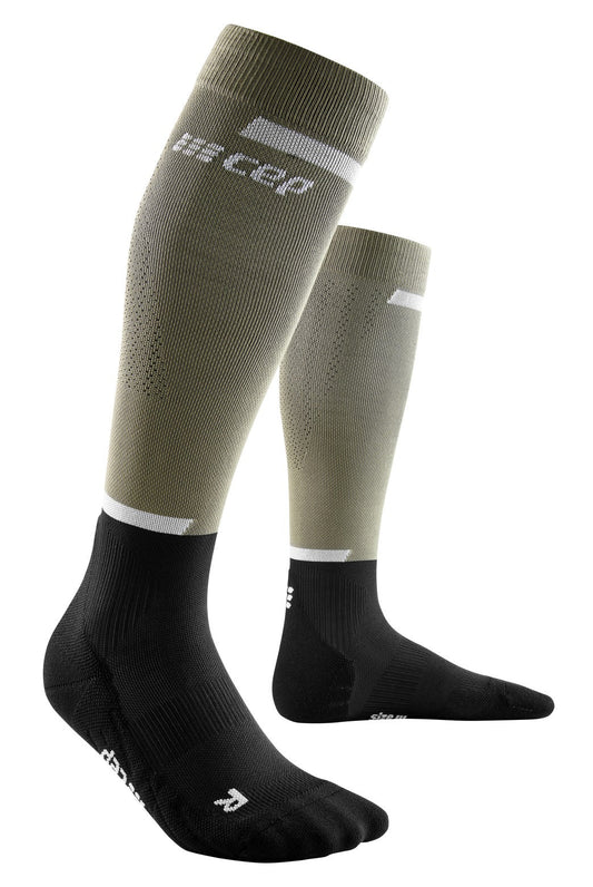 CEP Run Compression Socks Tall Men's - Olive / Black