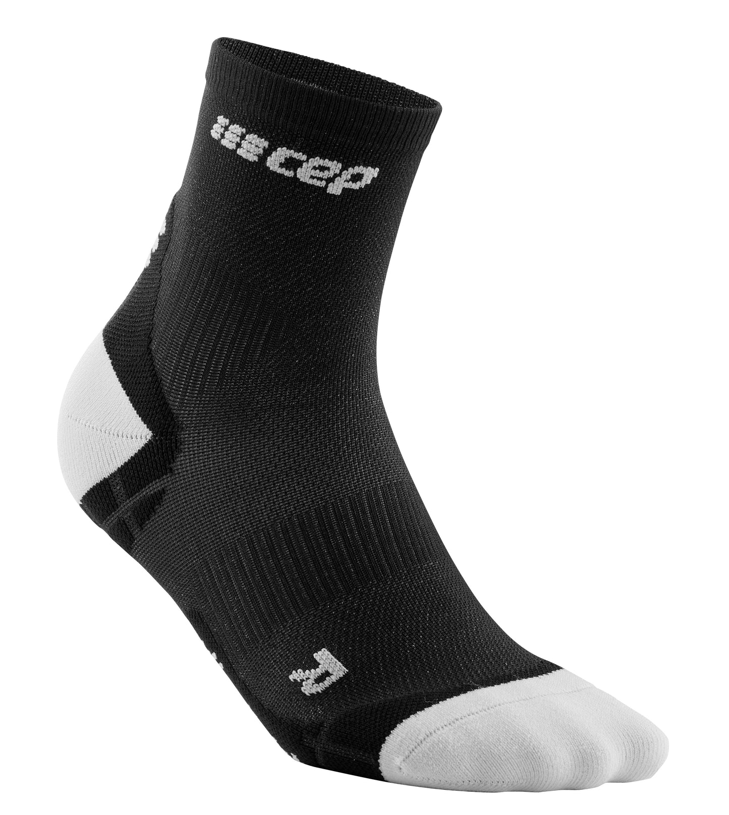 CEP Ultralight  Short Compression Sock Men's - Black / Light Gray