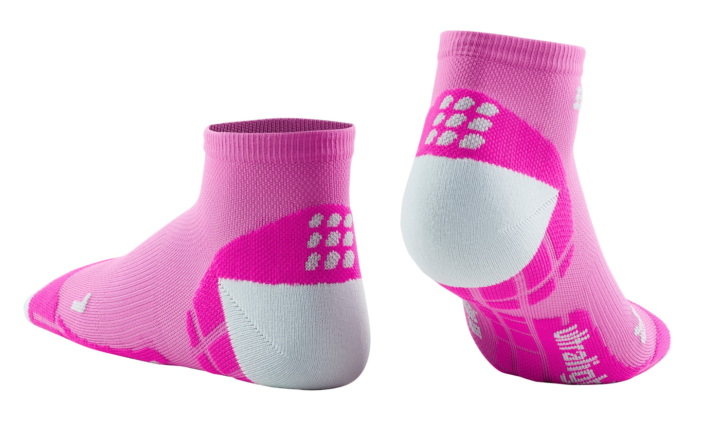 CEP Ultralight  Low Cut Compression Sock Women's - Pink / Light Gray